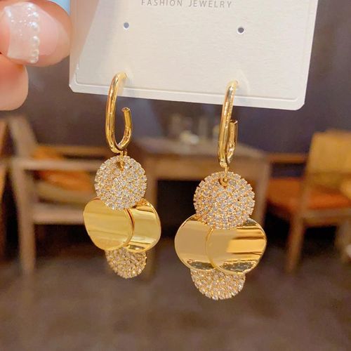 Stylish Metal Disc Tassel Earrings - Elegant, Luxury & High-End Design for WomEn