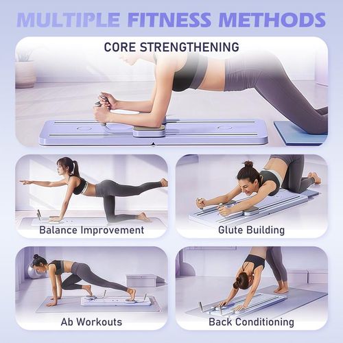 Foldable Core and Leg Workout Machine 24 Non Slip Pads Digital Timer Counter Portable Home Fitness Equipment for Abdomen Hips and Waist Training