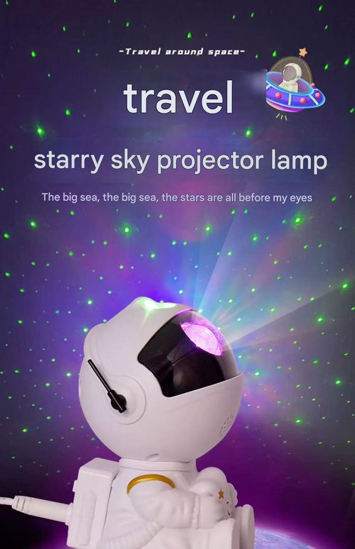 Enchanting Astronaut Star Projector Lamp - Dynamic Northern Lights, Twinkling Starry Glow for Dreamy Bedroom Ambiance, Perfect Holiday Gift