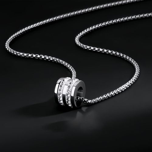 Transfer bead necklace, titanium steel pendant, 2026 fashionable high-end accessory