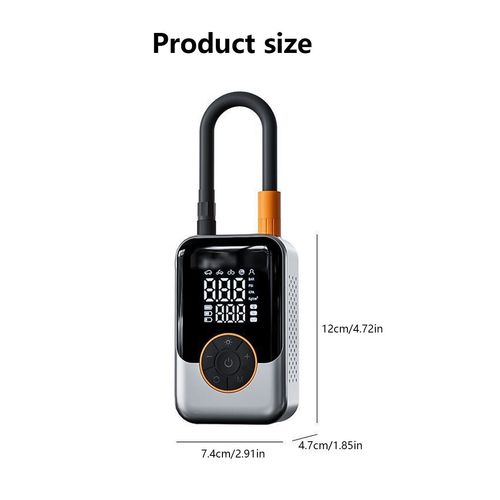 Portable car air pump - Tire inflation - Built-in lighting - Convenient storage
