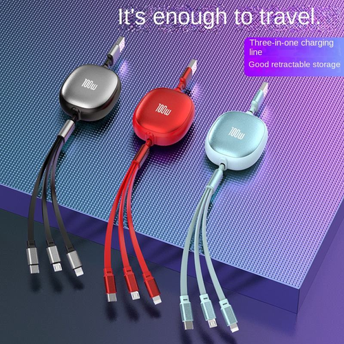 3-in-1 Retractable USB Charging Cable