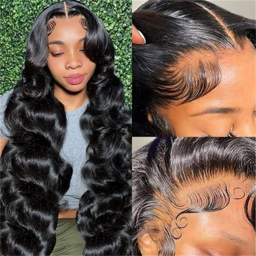 三 Women's Long Wavy Wig with Middle Part