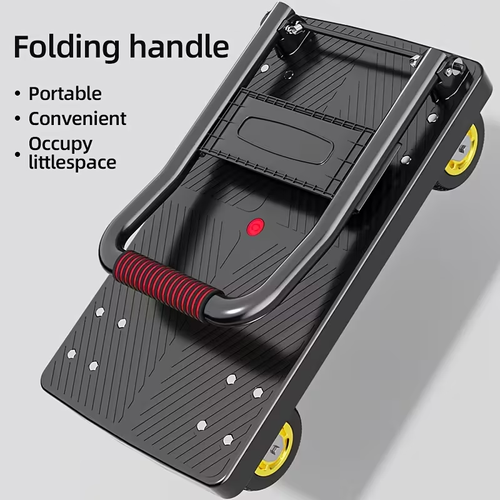 Heavy-Duty Folding Hand Cart with Silent Swivel Wheels