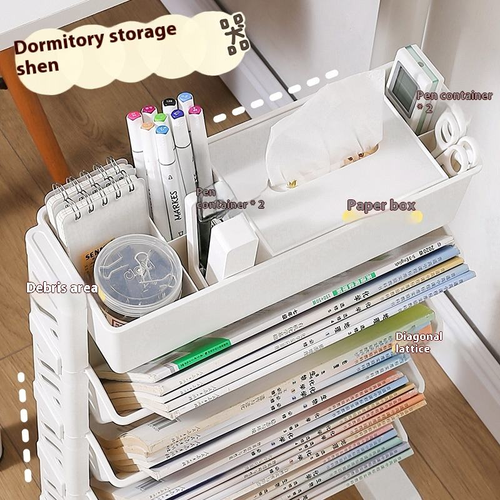 Rolling Storage Bookshelf