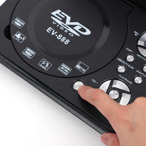 Portable DVD Player with 7.8-inch HD Screen & Built-in Battery