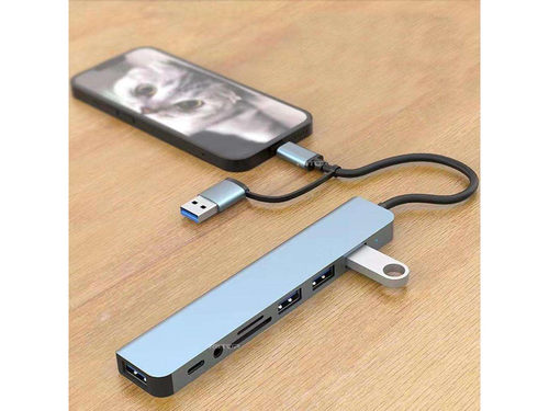 8-in-1 USB Hub with Audio Jack