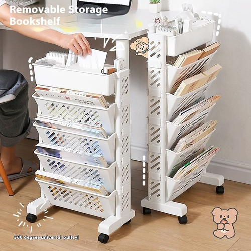 Rolling Storage Bookshelf