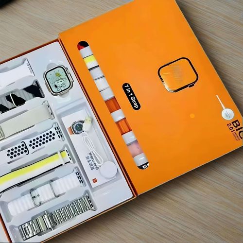 2025 New 7in1 Ultra Smart Watch 2.01 Fitness Tracker 49mm Wireless Charger 7 in 1 Smart Watch 7in1ultra 2 Series 9 T800 T900 I20