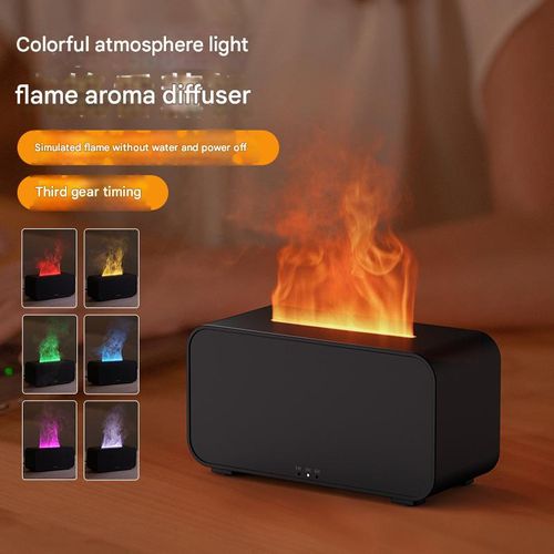 New retro fireplace aromatherapy machine 3D simulation charcoal fireplace humidifier home colorful fireplace flame aromatherapy machine