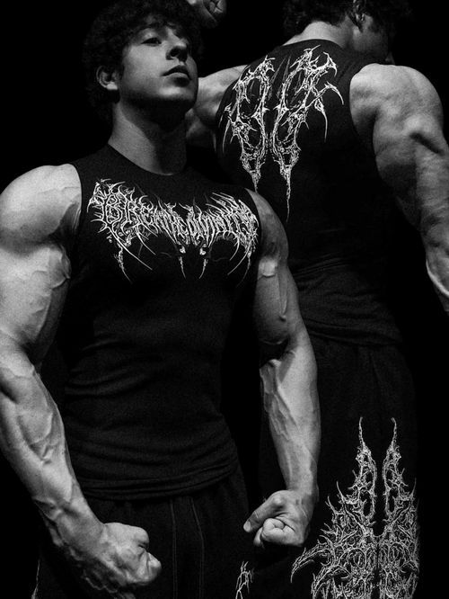 New Men's Sports Fitness Vest Venom Print Quick-drying Tight Sleeveless Vest