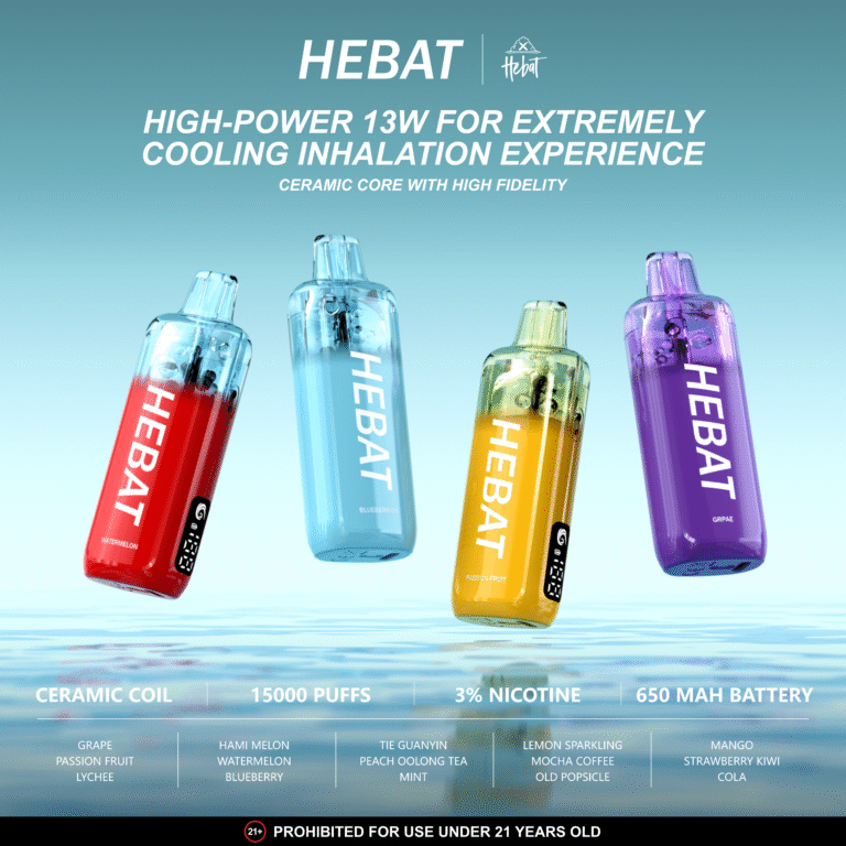 HEBAT喜貝一次性拋棄式電子菸15000口王嘉爾同款ILIA糖果雲煙館