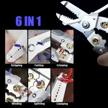 6 in 1 Pliers Tool Wire Strippers