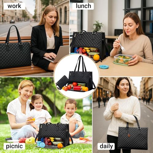 👨‍👩‍👧‍👦💼 The Ultimate 2-in-1 Tote Bag – Where Elegance Meets Functionality! 🍽️🔥👇