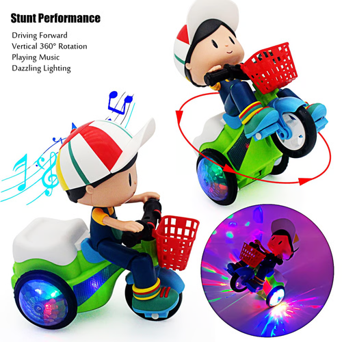 💥 Stunt Spin Dance Tricycle Electric Toy with Sound Music Light Toy