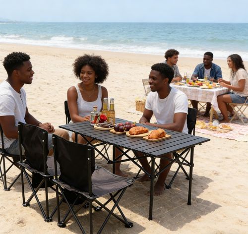 🔥💯Mobile Market Stall Table & Chair Set – Your Perfect Business Partner!