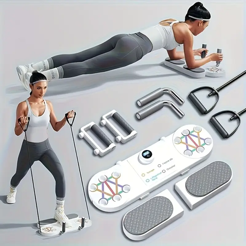 ADKING All-in-One Home Gym System with Multi-Functional Stand, Dip Stand & Timer