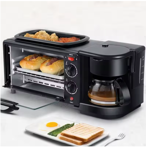 New arrival 3-in-1 Multifunction Mini Bread Maker Set Breakfast Maker With Sandwich Toaster Oven For Household Use
