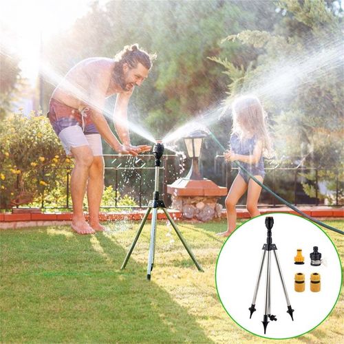 🔥🚁💧Rotating Irrigation🌾Tripod Telescopic Support Sprinkler Set🌾🌱👇