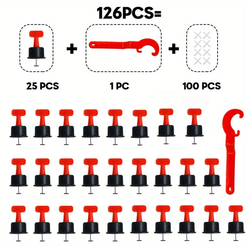 🔥🔥🔥Reusable Tile Leveling System, Replaceable Needle Pin for Wall Floor Tile, Laying Leveler Spacer Wedge Crossers Tool, Locator Plier