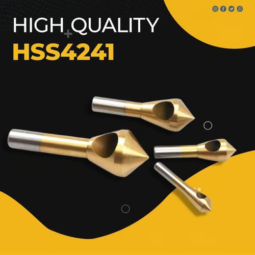 🔥🔥🔥Titanium Coated Countersink Chamfer Tool（4 PCS）