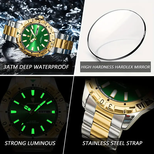 A Stylish New Brand Waterproof Watch With Super Bright Night Light For Young People, A Men's Wristwatch.