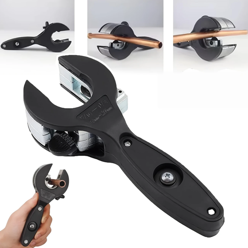 🔥🔥🔥Ratchet Pipe Cutter, Heavy-Duty Ratchet Pipe Cutter, Versatile Ratchet Pipe Cutter, Suitable for Copper, Aluminum, Iron, Stainless Steel, PPR, And PE Pipes, No Electricity Required, for Air Conditioning Maintenance And Installation.