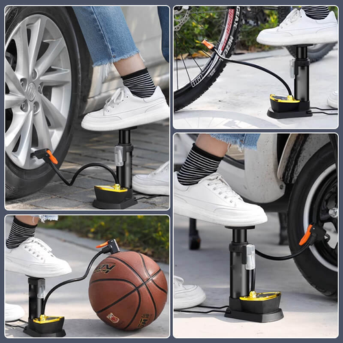 🔥🔥🔥Portable car and bicycle pedal high pressure air pump