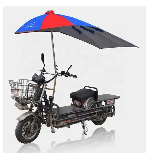 Silver Coating Panel Rain Sunshade Motorcycle and Bike Umbrella Parasol Cover Waterproof Motorcycle Umbrella for Rain