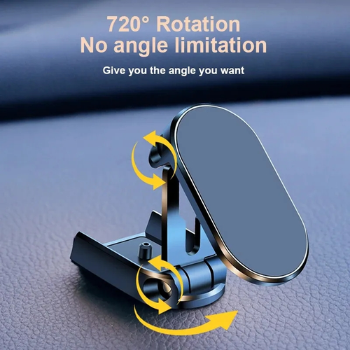 🎁🎁Magnetic Car Phone Holder: Secure & Adjustable Dashboard Mount. Foldable 360° Rotation