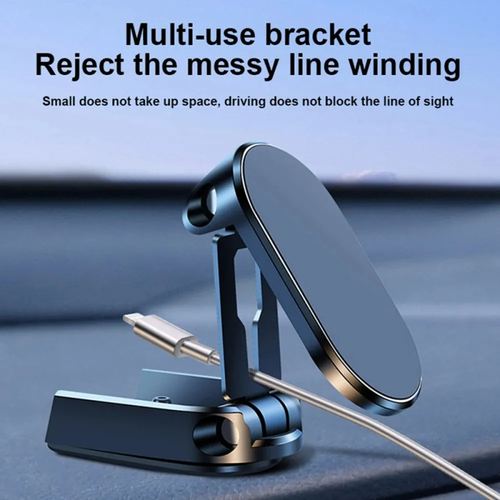 🎁🎁Magnetic Car Phone Holder: Secure & Adjustable Dashboard Mount. Foldable 360° Rotation