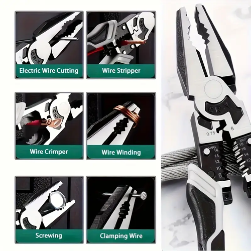 Electrical Multi-functional Industrial Pliers, Universal Strong Wire Cutters, Household Pliers, Electrical Hardware Tools, Essential Helpers For Home Cutting