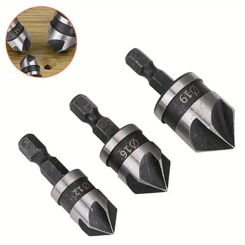 🔥🔥🔥Three carbon steel 90 degree hexagonal handles for woodworking hole openers