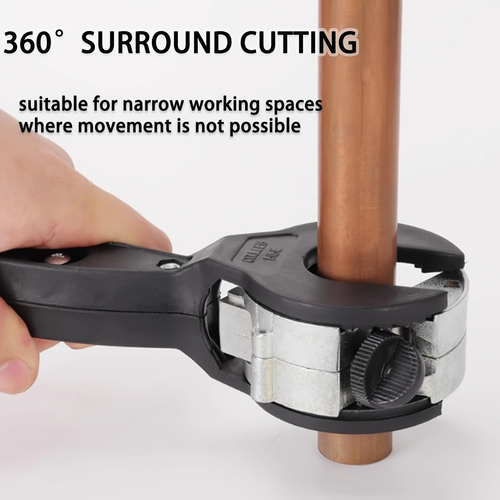 🔥🔥🔥Ratchet Pipe Cutter, Heavy-Duty Ratchet Pipe Cutter, Versatile Ratchet Pipe Cutter, Suitable for Copper, Aluminum, Iron, Stainless Steel, PPR, And PE Pipes, No Electricity Required, for Air Conditioning Maintenance And Installation.