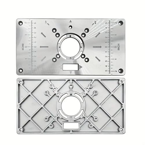 🔥🔥🔥Precision Aluminium Router Precision Crafted Aluminium Router Table Insert Plate - Durable, Smooth Cutting & Engraving - 4 Rings, Compatible with Table Saws & Woodworking Benches - Enhanced Stability Machine Tool