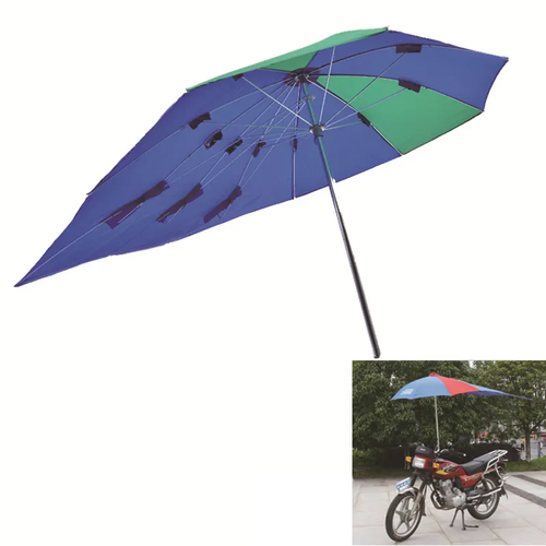 Silver Coating Panel Rain Sunshade Motorcycle and Bike Umbrella Parasol Cover Waterproof Motorcycle Umbrella for Rain