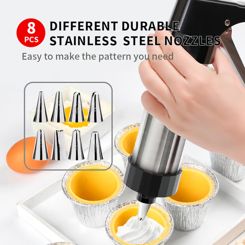 🔥Stainless Steel Cookie Pres with 13 Discs & 8 Nozzles🔥