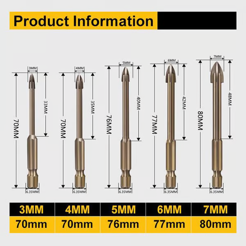 🔥🔥🔥Alloy triangular handle tile drill bit