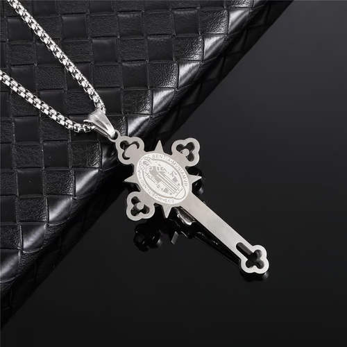 🔥ST.Benedict Protection Cross Power Pendant Necklace✨