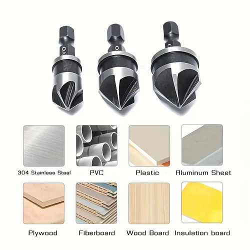 🔥🔥🔥Three carbon steel 90 degree hexagonal handles for woodworking hole openers