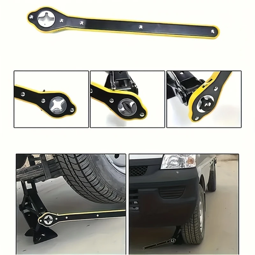 Car Jack Ratchet Wrench Set - 2T Jack - A set of jack and labor-saving wrench, manual tool for car lifting, suitable for tire replacement and home use