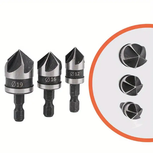 🔥🔥🔥Three carbon steel 90 degree hexagonal handles for woodworking hole openers