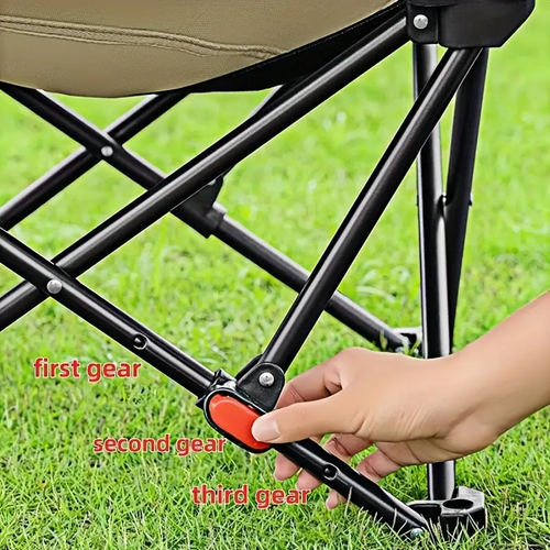 Portable High Backed Moon Chair, 90cm high and 45cm wide, suitable for camping, vacation, fishing, beach chairs, and holiday parties, folding outdoor chair