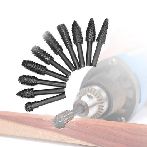 🔥🔥🔥10pcs Premium Tungsten Steel Carbide Rotary Burr Set