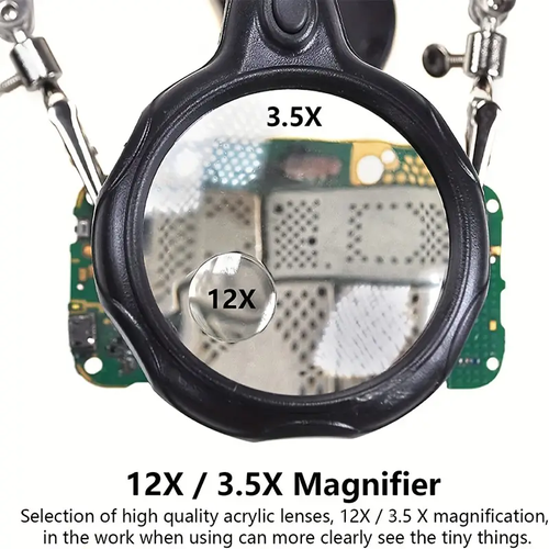 Adjustable Electronic Magnifying Glass With Light, Folding Hardware Tool, Mobile Phone Inspection Repair Auxiliary Clip