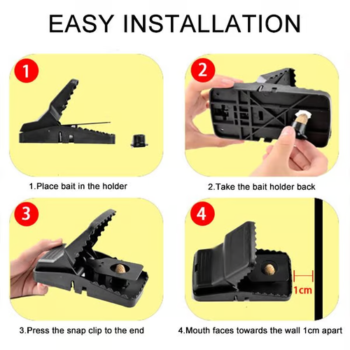 Indoor Outdoor Use, Small Mice Catchers for Home Indoor, Reusable Mice Trap, Quick-Set Mousetraps for House