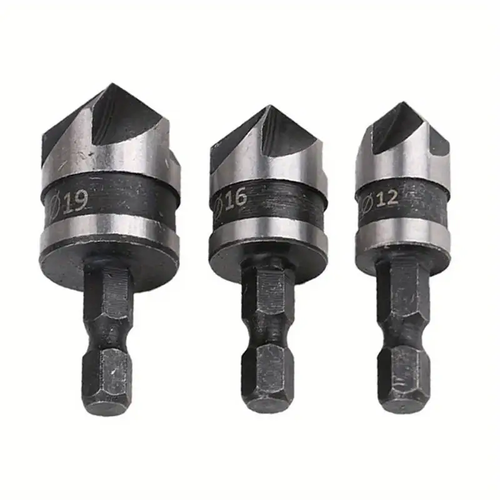 🔥🔥🔥Three carbon steel 90 degree hexagonal handles for woodworking hole openers
