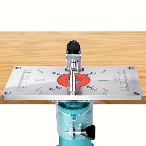 🔥🔥🔥Precision Aluminium Router Precision Crafted Aluminium Router Table Insert Plate - Durable, Smooth Cutting & Engraving - 4 Rings, Compatible with Table Saws & Woodworking Benches - Enhanced Stability Machine Tool