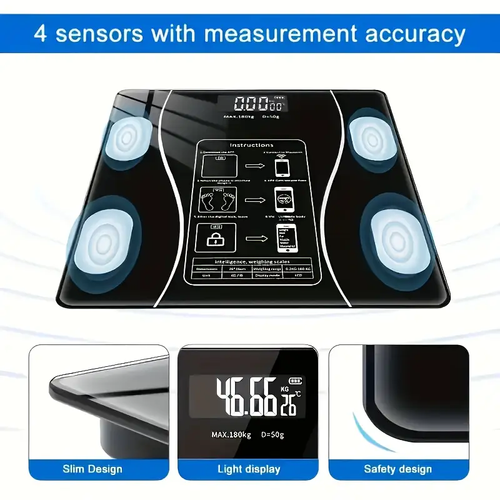 High Precision Smart Body Fat Scale Weight Scale Can Connect APP Bathroom Scales Human Body Scales Electronic Weighing Scales Fat Scales