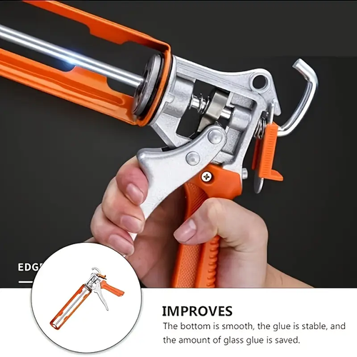 🔥🔥🔥1pc, Filling Gun, Anti-Drip Glass Glue Gun, Thickened Handle Rotating Integrated Filler, Automatic Cutting and Dripping Structure Glue Gun, Manual Anti-Drip Thickening Rotation Tool for DIY Building Supplies, Home Decoration